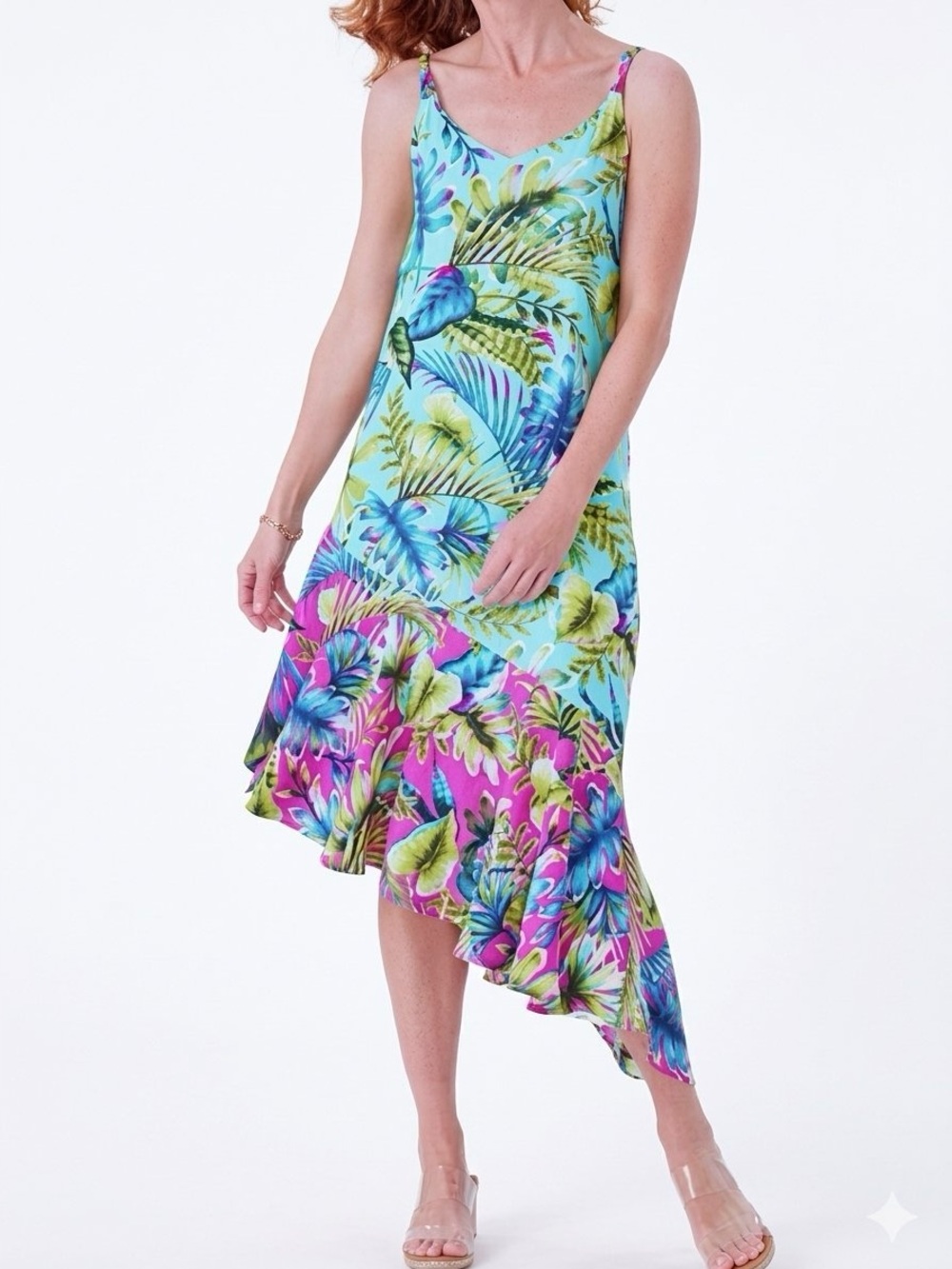 $198 Tommy Bahama Hawaii Tropical Asymmetrical Dress Size XS Women’s